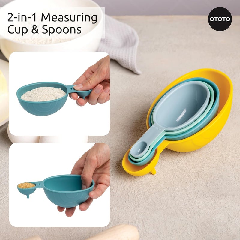 OTOTO Measuring Spoons Set - Teaspoons for Dry & Liquid Ingredients, BPA-free & Dishwasher Safe, Funny Gifts, Baking Accessories, Unique Kitchen Gadgets (Shelly) - Image 5